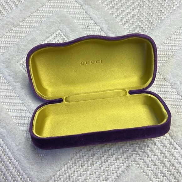GUCCI - Purple Velvet Glasses Case - Picture 1 of 5